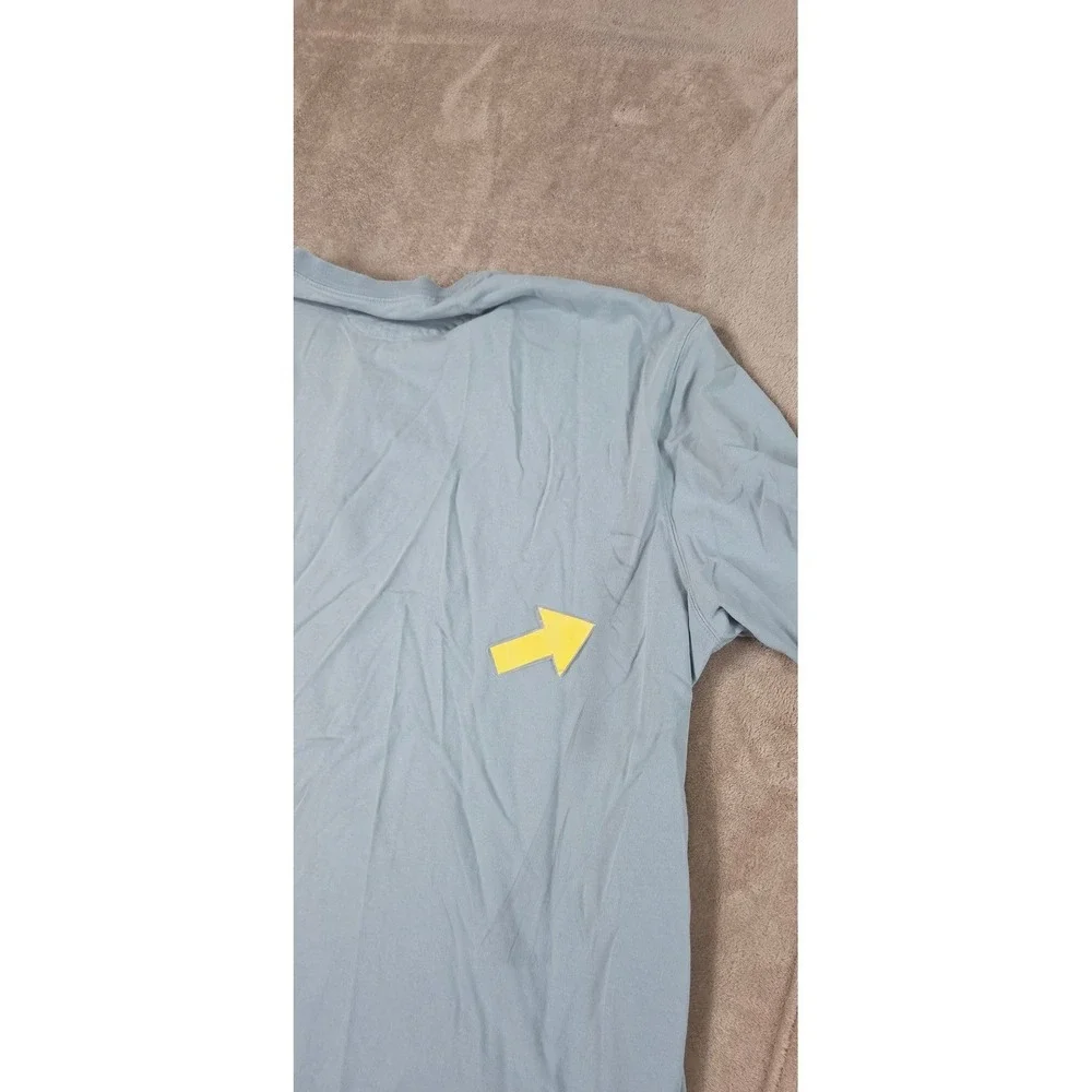Duluth Trading Co. Longtail T Relaxed Fit Shirts Men's 4XL Light Blue Pocket S/S